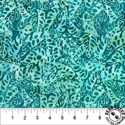 Northcott Banyan Batiks Fresh Flowers Monstera Seafoam