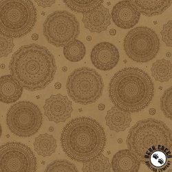 P&B Textiles Floral Chic Tossed Mandalas Brown P&B Textiles Floral Chic Tossed Mandalas Brown