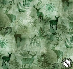 Hoffman Fabrics Forest Fawn Ferns and Deer Fern Hoffman Fabrics Forest Fawn Ferns and Deer Fern