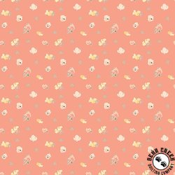 Riley Blake Designs New Beginnings Sweet Peas Apricot