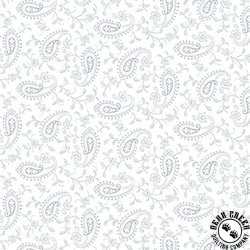 Henry Glass Quilters Flour VI Paisley White on White Henry Glass Quilters Flour VI Paisley White on White