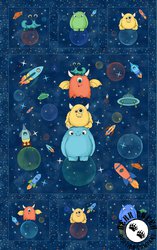 Maywood Studio Space Monsters Panel Dark Navy/Multi Maywood Studio Space Monsters Panel Dark Navy/Multi