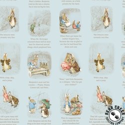 Riley Blake Designs Peter Rabbit and Benjamin Bunny Story Time Blue Riley Blake Designs Peter Rabbit and Benjamin Bunny Story Time Blue