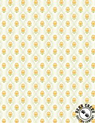Wilmington Prints Patch of Sunshine Floral and Dot White