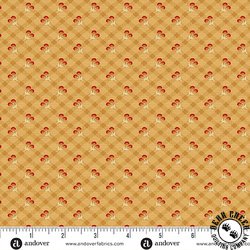 Andover Fabrics Autumn Woods Harvest Check Yellow