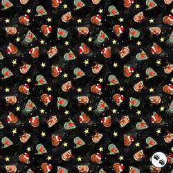 Windham Fabrics Meowy Christmas Jolly Mice Black