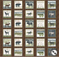 P&B Textiles Lodge Life Lodge Blocks Brown