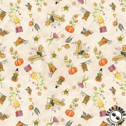 Riley Blake Designs Ghoul Friends Gourds Toss Cream