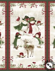 Wilmington Prints Woodland Snowmen Large Panel Multi Wilmington Prints Woodland Snowmen Large Panel Multi