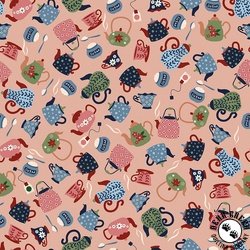 Riley Blake Designs A Spoonful of Sugar Tea and Sugar Peach