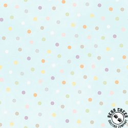 Maywood Studio Little Chicks Flannel Multi Dots Aqua