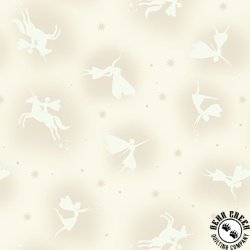 Lewis and Irene Fabrics Glow Fairies Cream