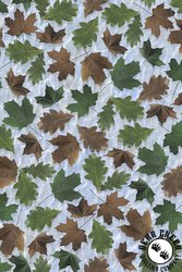 QT Fabrics The Wonder of Nature Leaves Chambray QT Fabrics The Wonder of Nature Leaves Chambray
