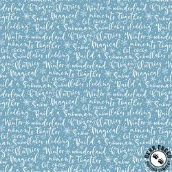 Riley Blake Designs Winter Magic Winter Words Blue