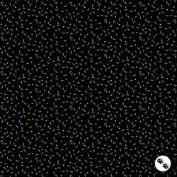 Andover Fabrics Midnight Moon Bats Pitch Black
