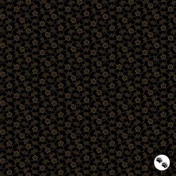 Andover Fabrics Espresso Floral Dot Black