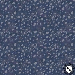 P&B Textiles Meadow At Dusk Swirl Allover Dark Blue