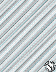 Wilmington Prints Winsome Critters Stripes Blue/Gray