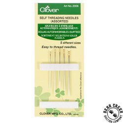 Clover Self Threading Sewing Needles Assorted