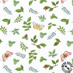 Henry Glass Enchanted Forest Leaves and Butterflies White Henry Glass Enchanted Forest Leaves and Butterflies White