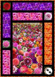 Digital Garden View Free Quilt Pattern by Elizabeth's Studio