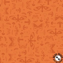 Maywood Studio Goth Gardens Moths and Mushrooms Orange Maywood Studio Goth Gardens Moths and Mushrooms Orange