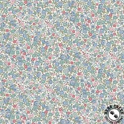 Andover Fabrics Petite Fleur Rose Blue Andover Fabrics Petite Fleur Rose Blue