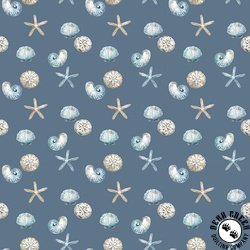 Riley Blake Designs Blue Escape Coastal Shell Toss Colonial