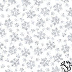 Henry Glass Quilters Flour VI Medium Snowflake White on White Henry Glass Quilters Flour VI Medium Snowflake White on White