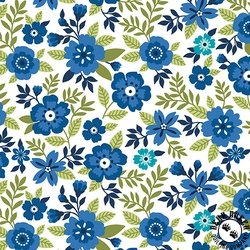 Benartex Seaside Garden Asters Cobalt Benartex Seaside Garden Asters Cobalt