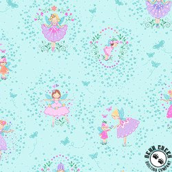 Andover Fabrics Fairy Dust Friends Teal