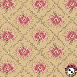 Andover Fabrics Wildflower Cottage Trellis Buttercup