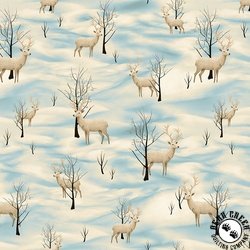 Blank Quilting Comfort and Joy Scenic Deer Ivory Blank Quilting Comfort and Joy Scenic Deer Ivory