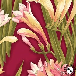 Benartex Flower Festival Freesia Rose Benartex Flower Festival Freesia Rose