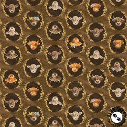 Windham Fabrics Highland Hooves Pasture Pals Timber Windham Fabrics Highland Hooves Pasture Pals Timber
