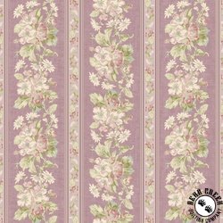 Benartex Beloved Apple Blossom Stripe Washed Rose Benartex Beloved Apple Blossom Stripe Washed Rose