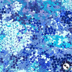 Blank Quilting Flora 118 Inch Wide Backing Fabric Petals Blue