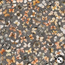 QT Fabrics HedgeHugs Butterflies Smoke QT Fabrics HedgeHugs Butterflies Smoke