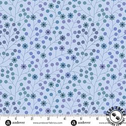 Andover Fabrics At Day's End Daisy Dots Twilight