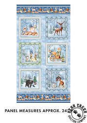 Benartex Woodland Wonderland Panel Blue Benartex Woodland Wonderland Panel Blue