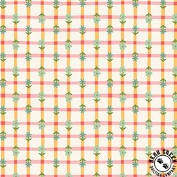 Cloud9 Fabrics Love Bugs Petal Plaid Orange/Red