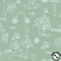 Benartex Sweet Meadow Garden Toile Sage Benartex Sweet Meadow Garden Toile Sage
