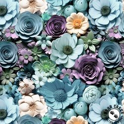 Studio E Fabrics Another Dimension Flowerbed Medium Turquoise Studio E Fabrics Another Dimension Flowerbed Medium Turquoise