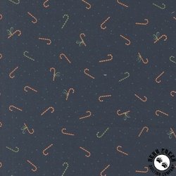 Moda Purrfect Christmas Candy Canes Midnight Moda Purrfect Christmas Candy Canes Midnight