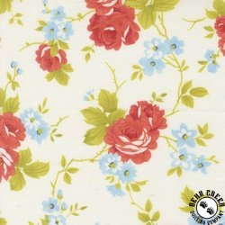 Moda Rosie 108 Inch Wide Backing Fabric Country Rose Whipped Cream