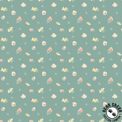 Riley Blake Designs New Beginnings Sweet Peas Teal Riley Blake Designs New Beginnings Sweet Peas Teal