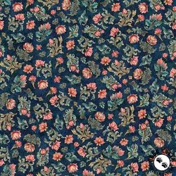 QT Fabrics Serenity Lotus Flower Toss Navy QT Fabrics Serenity Lotus Flower Toss Navy