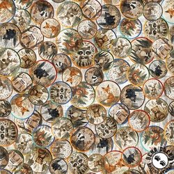 QT Fabrics Bearsville Animal Tondos Birch QT Fabrics Bearsville Animal Tondos Birch