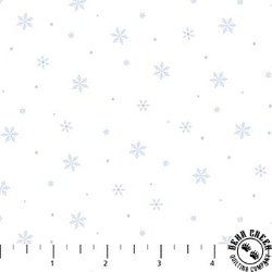 Northcott Snow Much Fun Flannel Mini Snowflake White