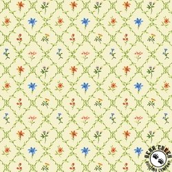Windham Fabrics Lily Lattice Garden Ivory Windham Fabrics Lily Lattice Garden Ivory